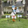 Blue Stork Sign With Dog Bone Signs, Birth Announcement Yard Stork Sign in City of Florence, Darlington, SC