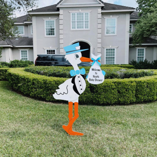 Baby Shower Stork with Personalized Bundle in City of Florence, Darlington, SC