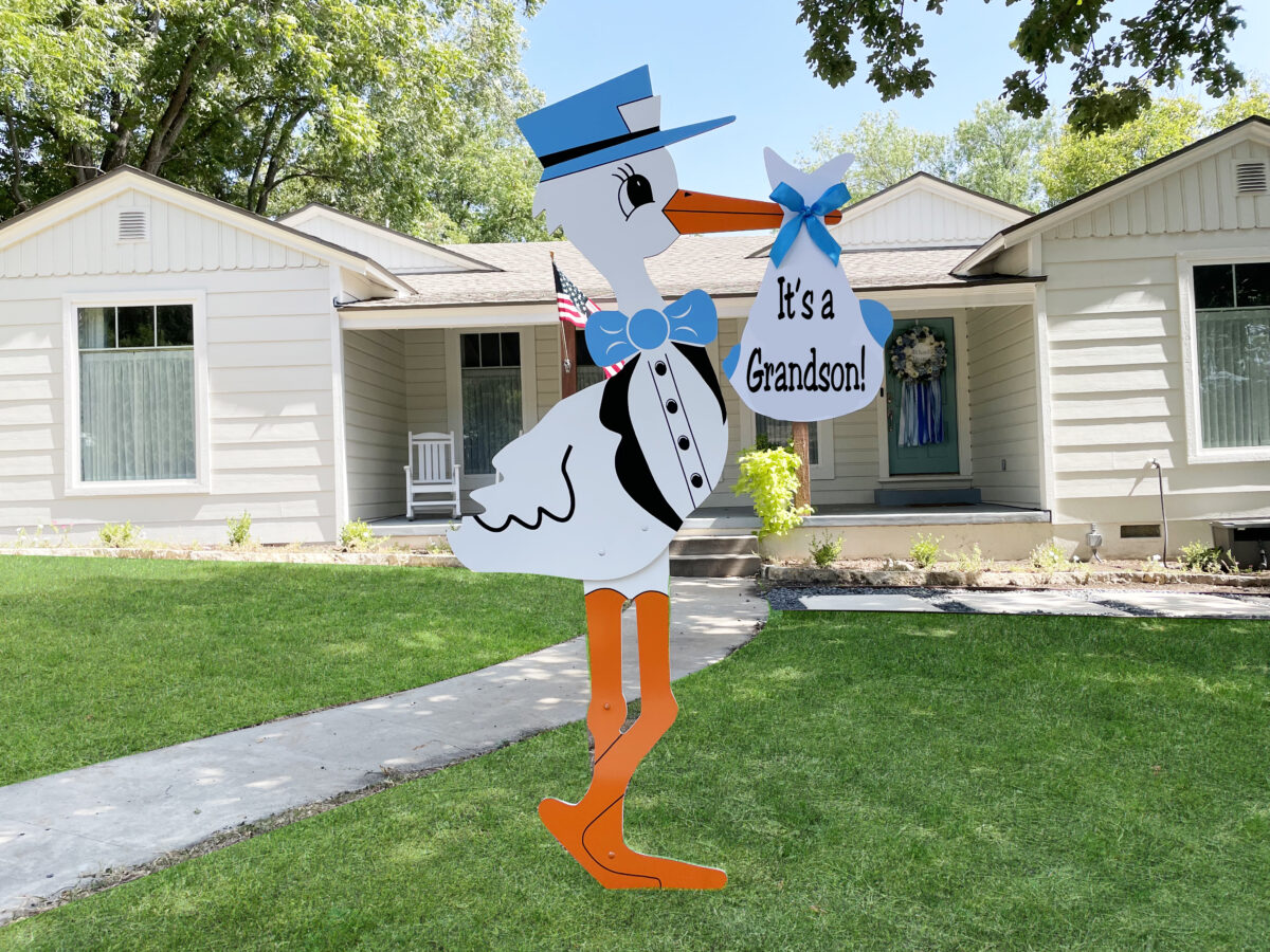 Blue Grandparent Stork with Generic Bundle in City of Florence, Darlington, SC